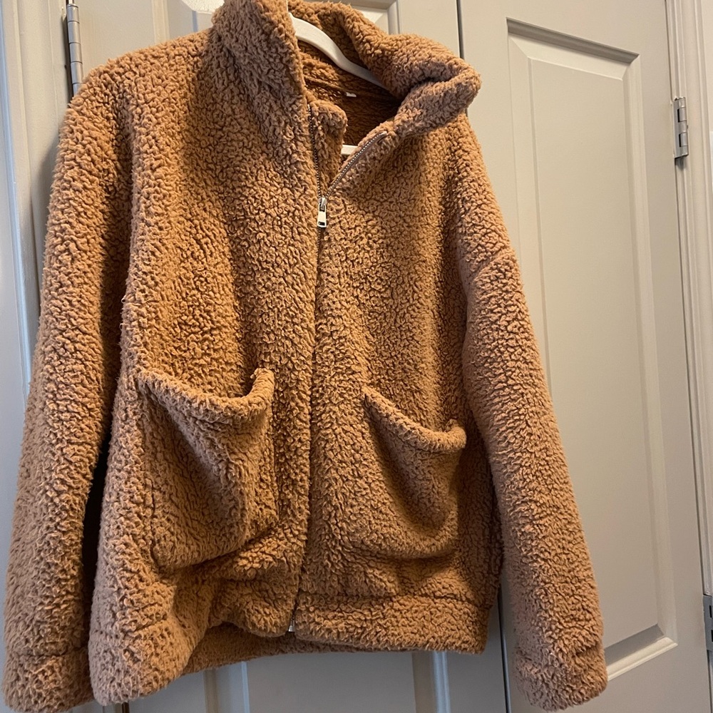 Cozy Tan Sherpa Jacket